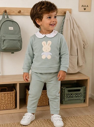 Conjunto unisex bebé sudadera y pantalón Armonía 100% algodón