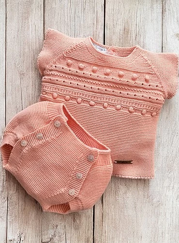 Conjunto unisex color mandarina de Algodón Orgánico