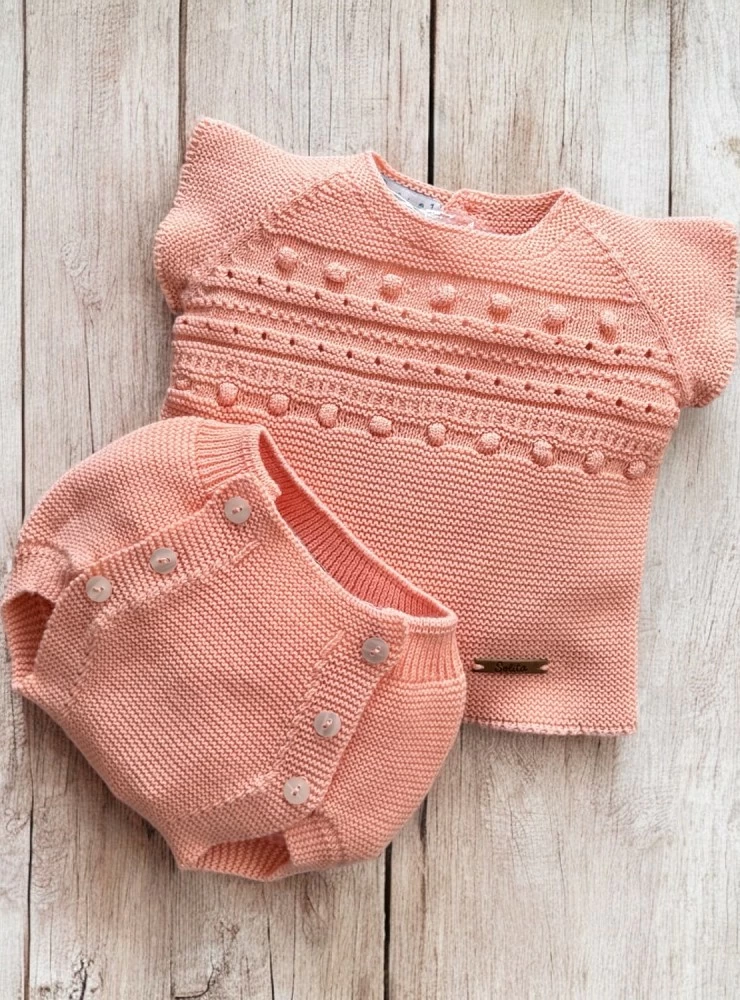 Conjunto unisex color mandarina de Algodón Orgánico