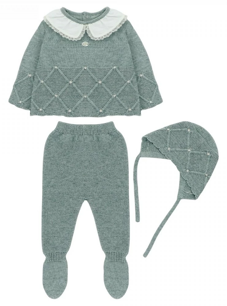 Conjunto unisex de 3 piezas en verde colección York