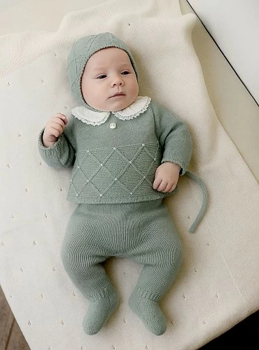Conjunto unisex de 3 piezas en verde colección York