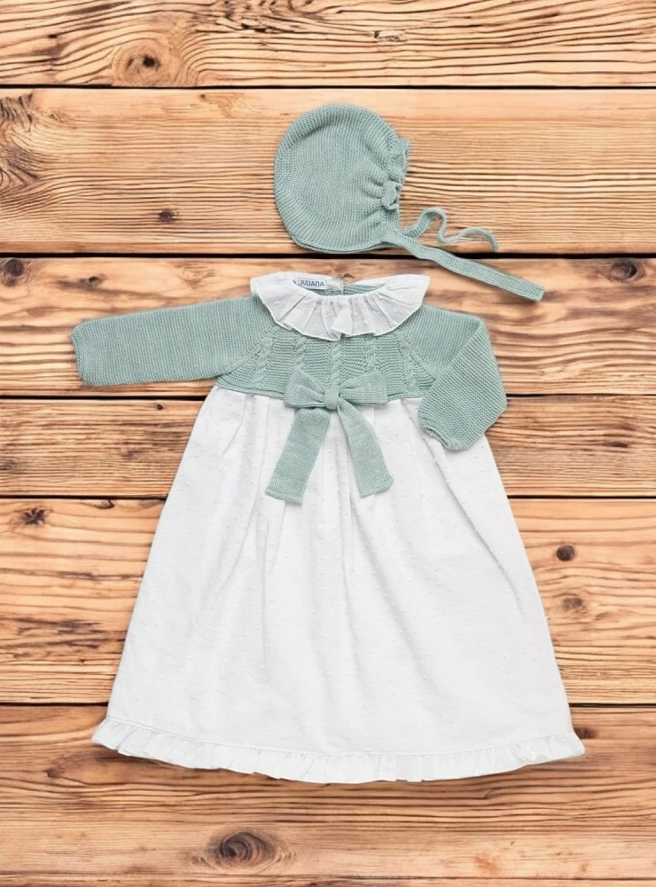 Conjunto unisex faldón y capota colección Acuarela