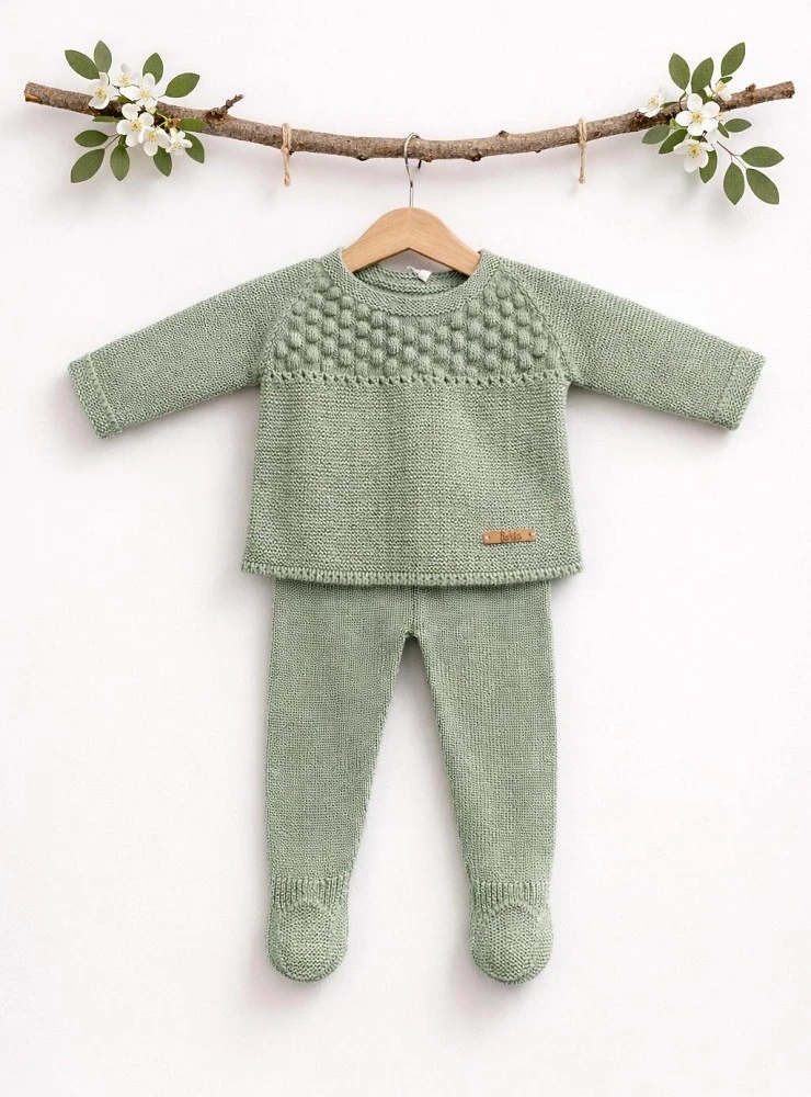 Conjunto unisex verde seco. Algodón Orgánico