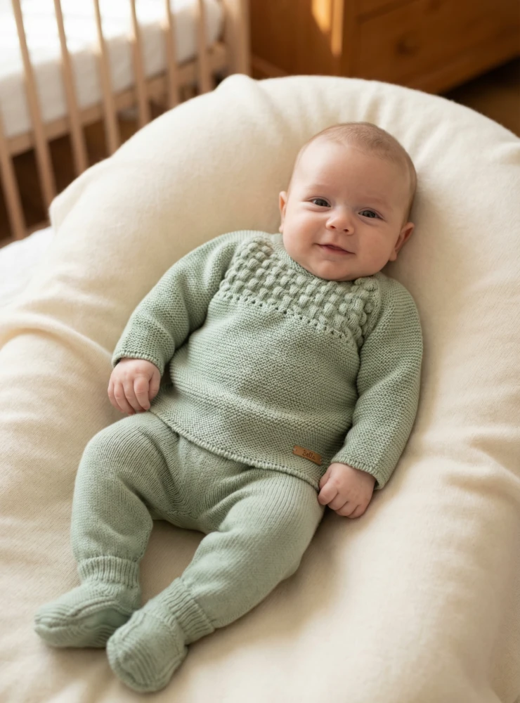 Conjunto unisex verde seco. Algodón Orgánico