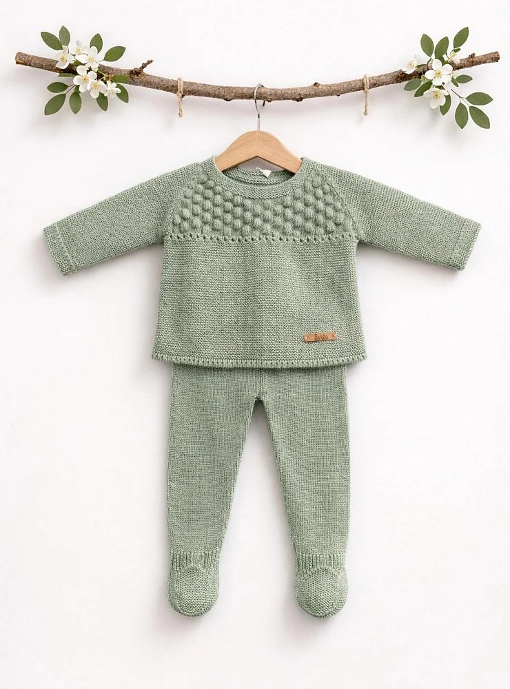 Conjunto unisex verde seco. Algodón Orgánico