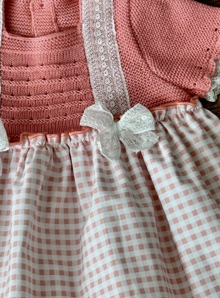 Conjunto Vestido y braga color mandarina