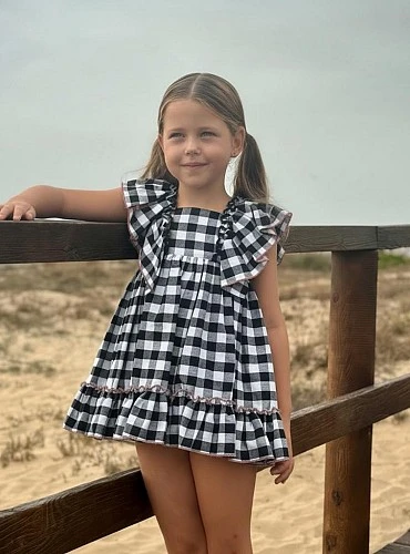 Conjunto vestido y braguita colección Vichy Noir