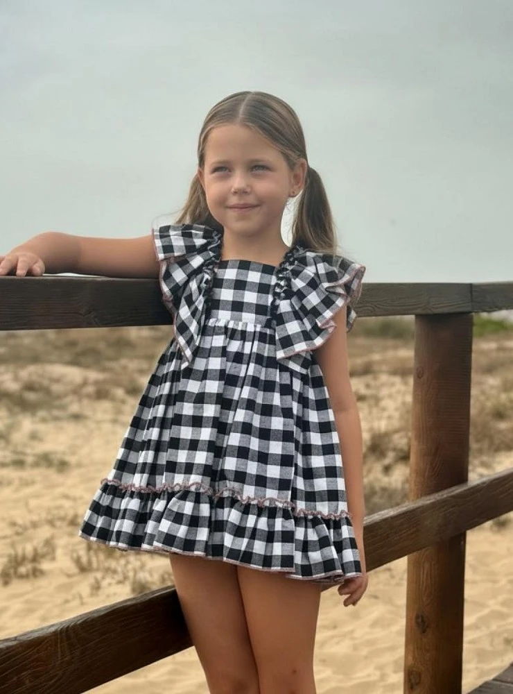 Conjunto vestido y braguita colección Vichy Noir