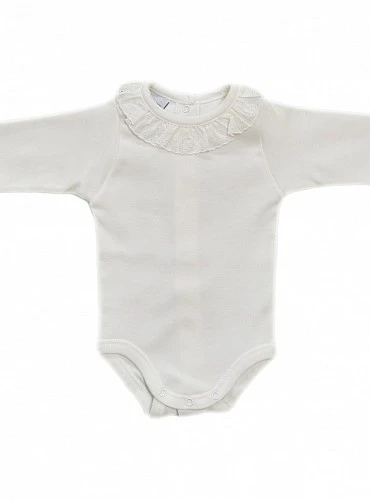 Cotton outer body with lace collar and cuffs, Various colors. O-Inv