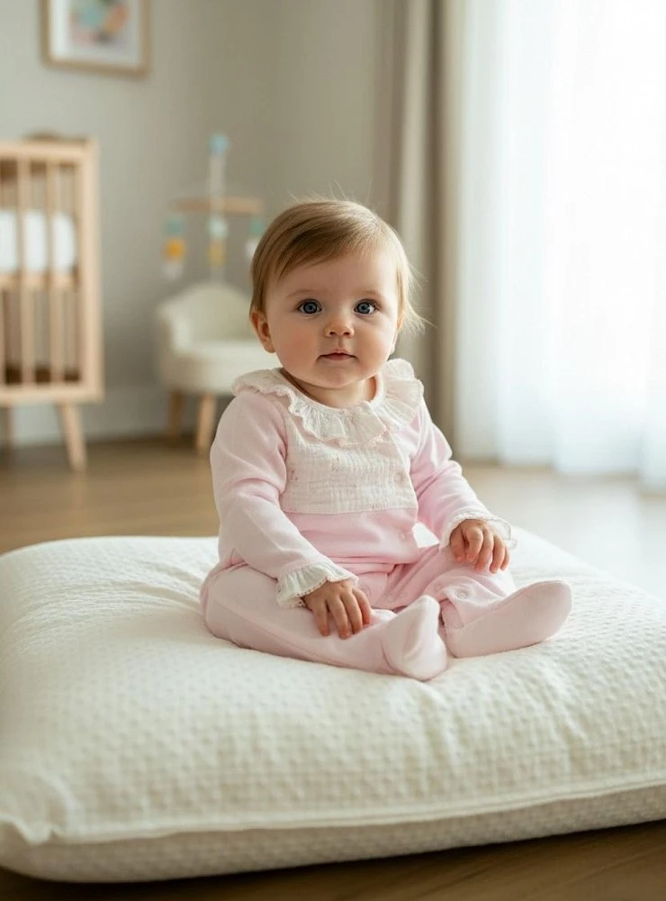 Cotton romper for girls, Charca collection