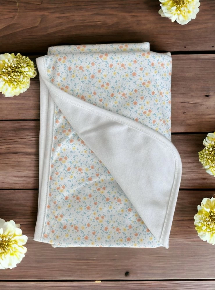 Cotton swaddle with flowers, Azahar collection
