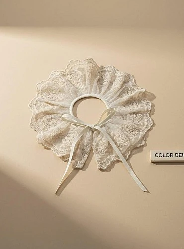 Cuello desmontable de encaje para bebé | Bautizo y ceremonia
