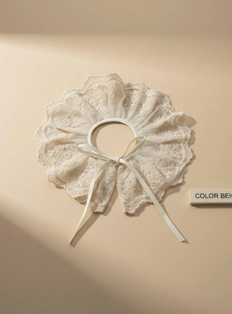 Cuello desmontable de encaje para bebé | Bautizo y ceremonia