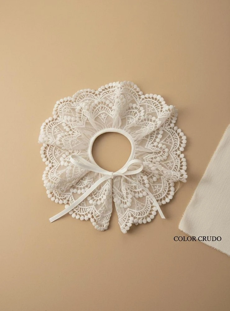 Cuello desmontable de encaje para bebé | Bautizo y ceremonia