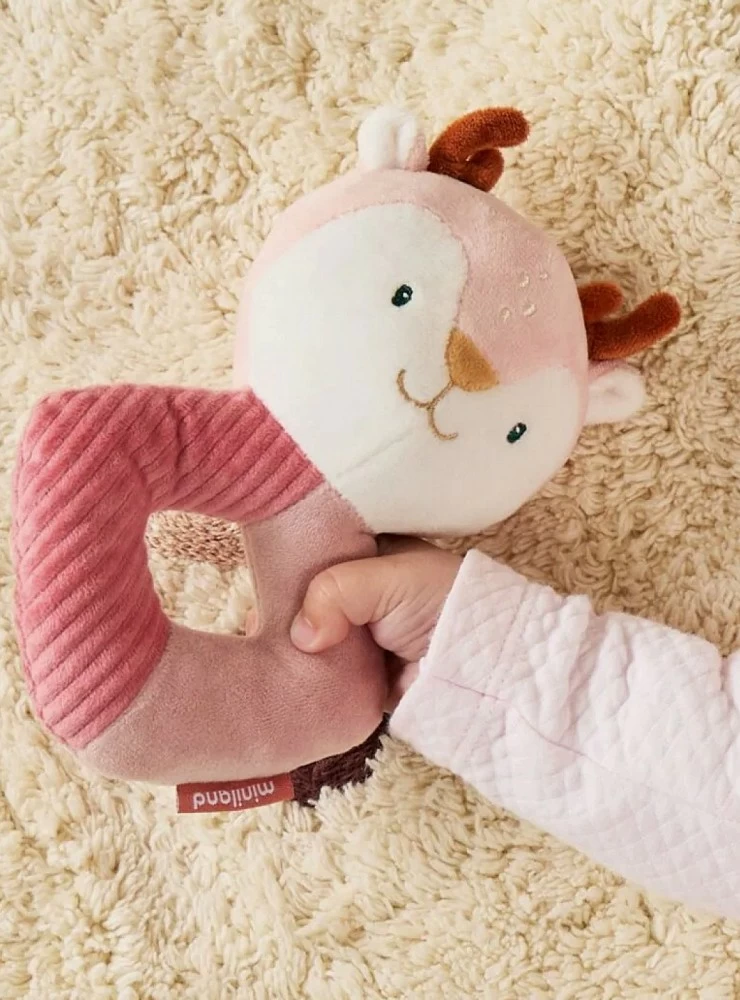 Deer teething rattle