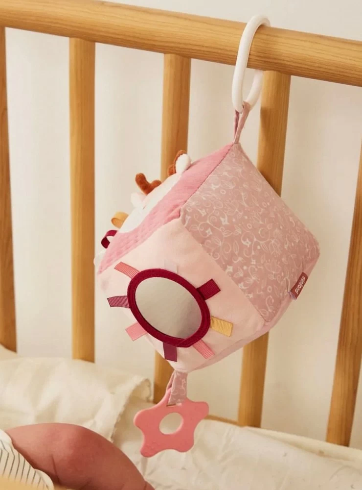 Deer toy for chair or crib with rattle