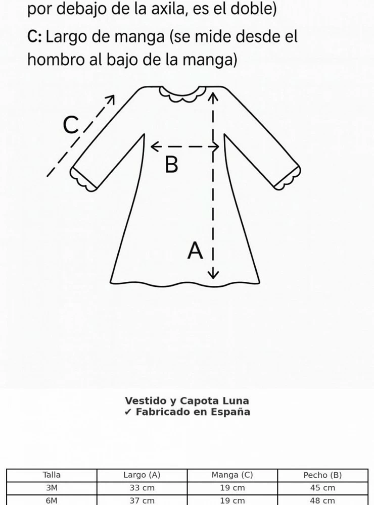 Dress and bonnet set Luna Collection