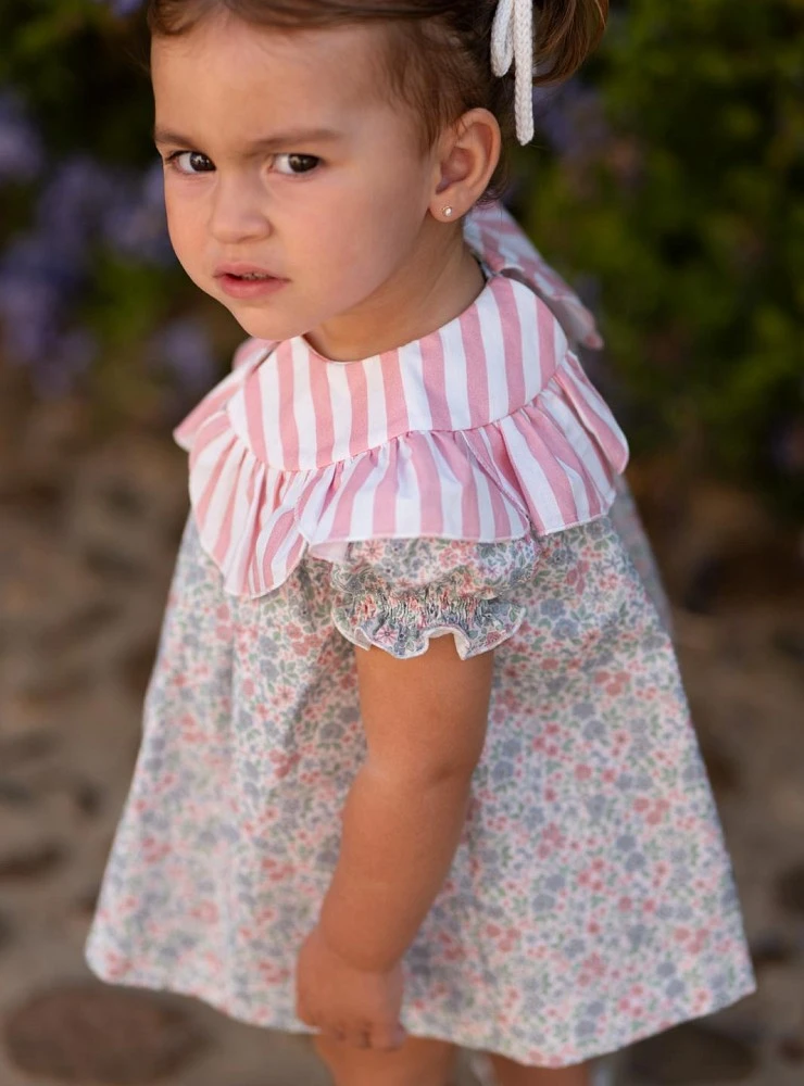 Dress with strawberry liberty collar