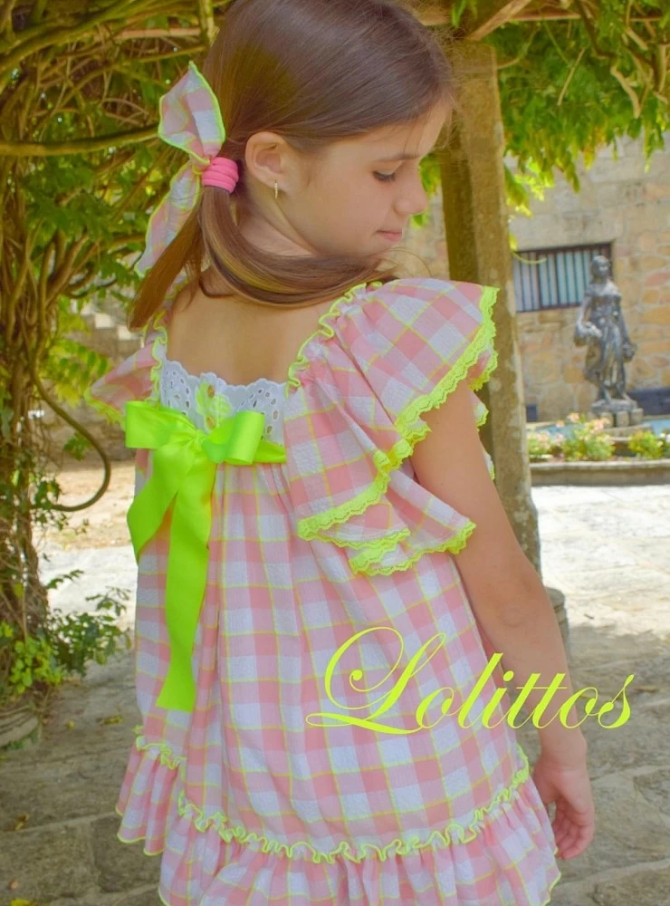 Dress with vichy check Cherokee collection by Lolittos