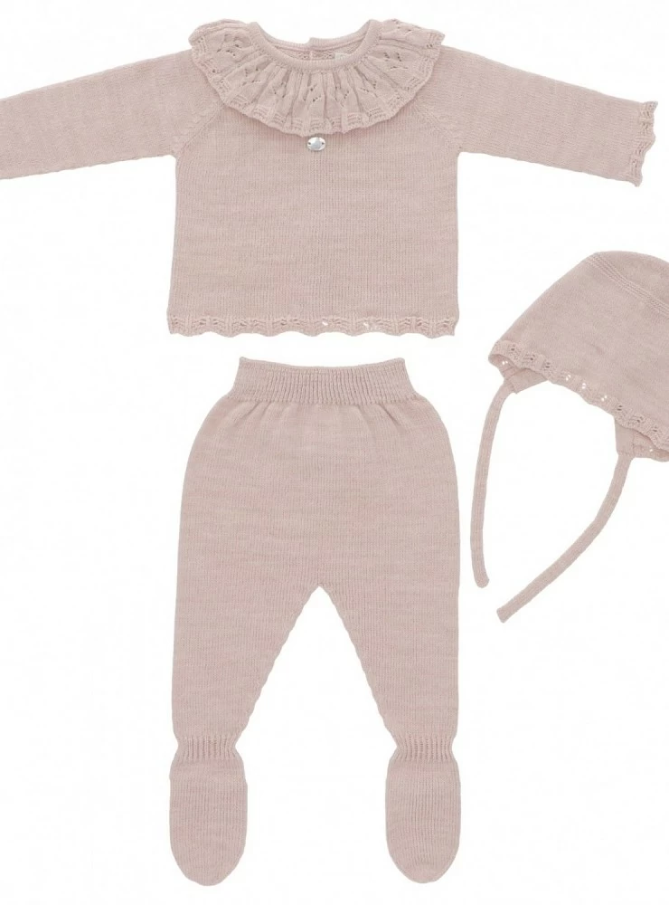 Dusty pink knit set Fleur collection