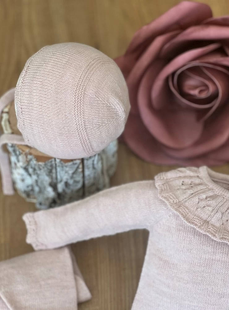 Dusty pink knit set Fleur collection