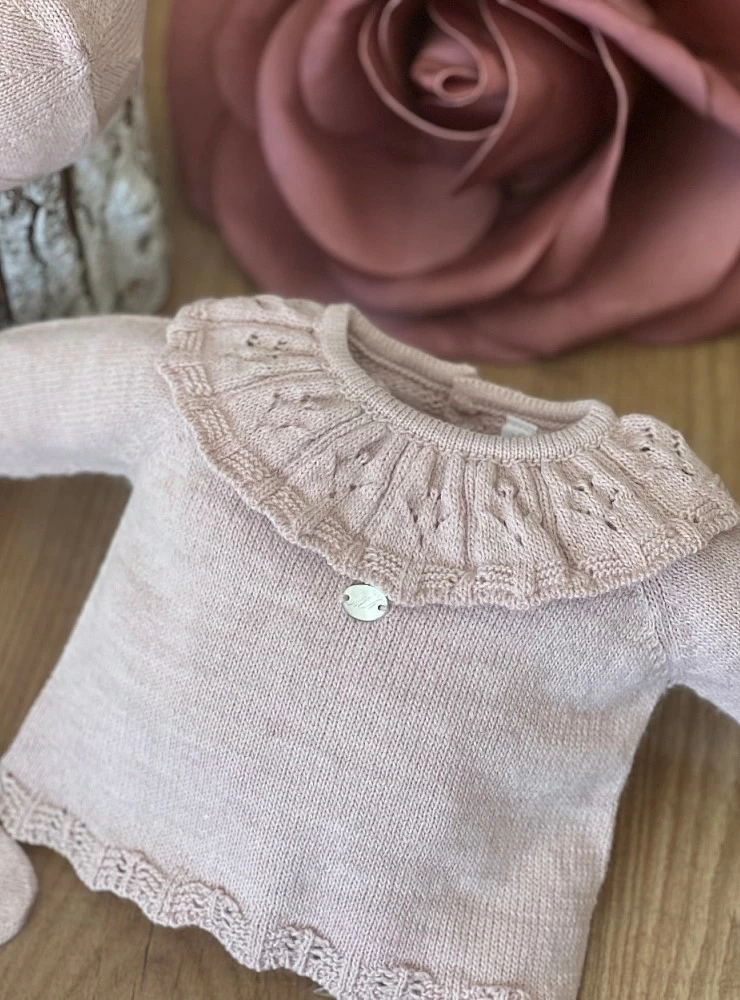 Dusty pink knit set Fleur collection