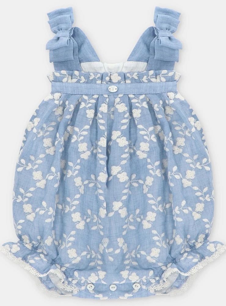 Embroidered muslin romper Surrey Collection