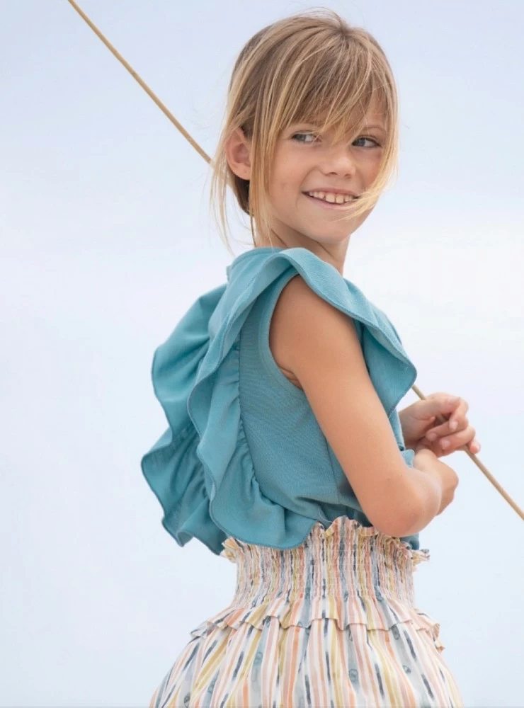 Eve Children blouse and skirt set for girls Rainbow collection