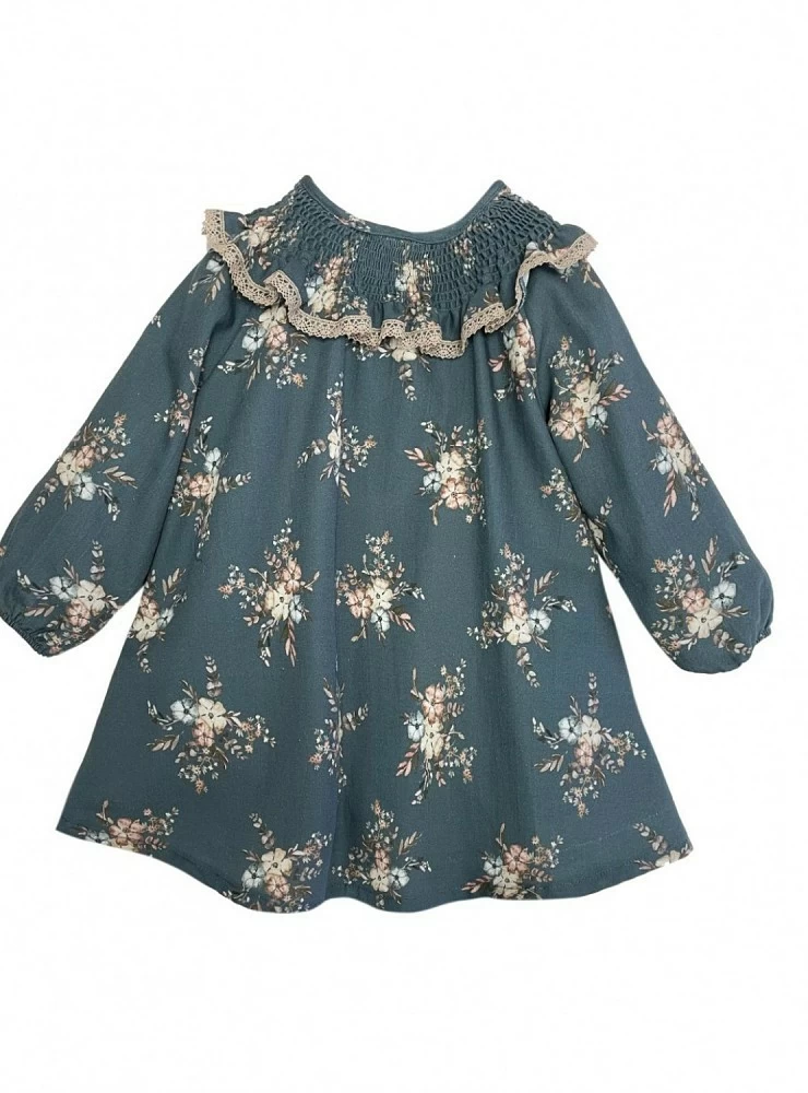 Eve Children's Petrol Collection Floral Dress