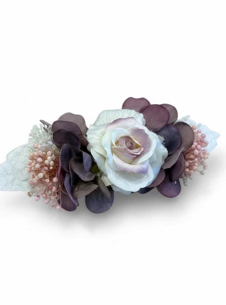 Flower clip fascinator. Two colors