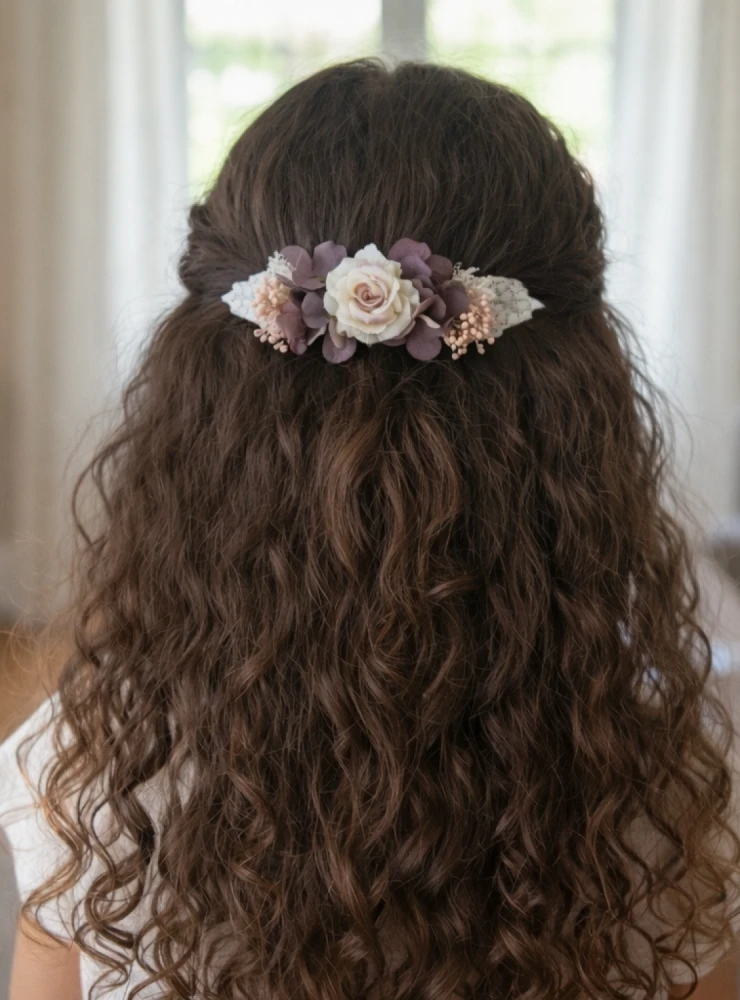 Flower clip fascinator. Two colors