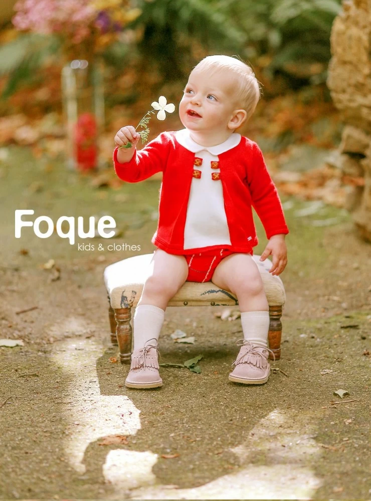 Foque red and white child set. O-Winter