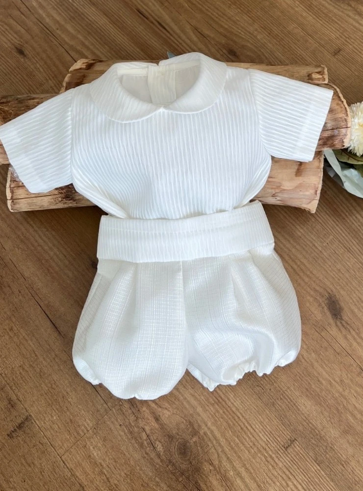 Formal outfit for boys with shirt, bloomers and sash