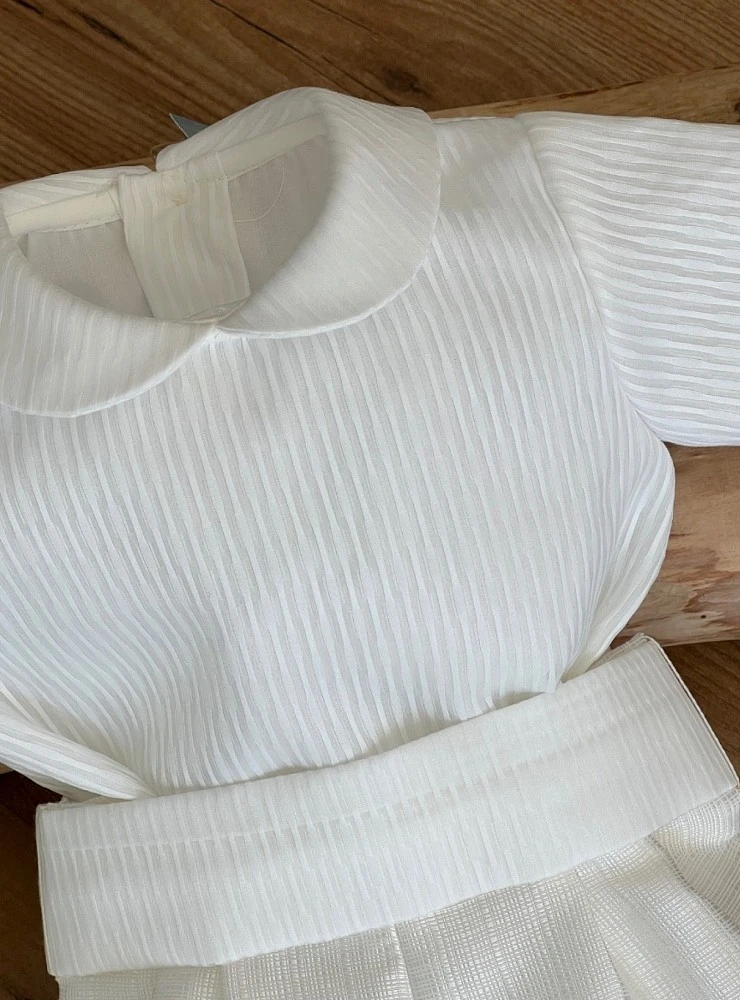Formal outfit for boys with shirt, bloomers and sash