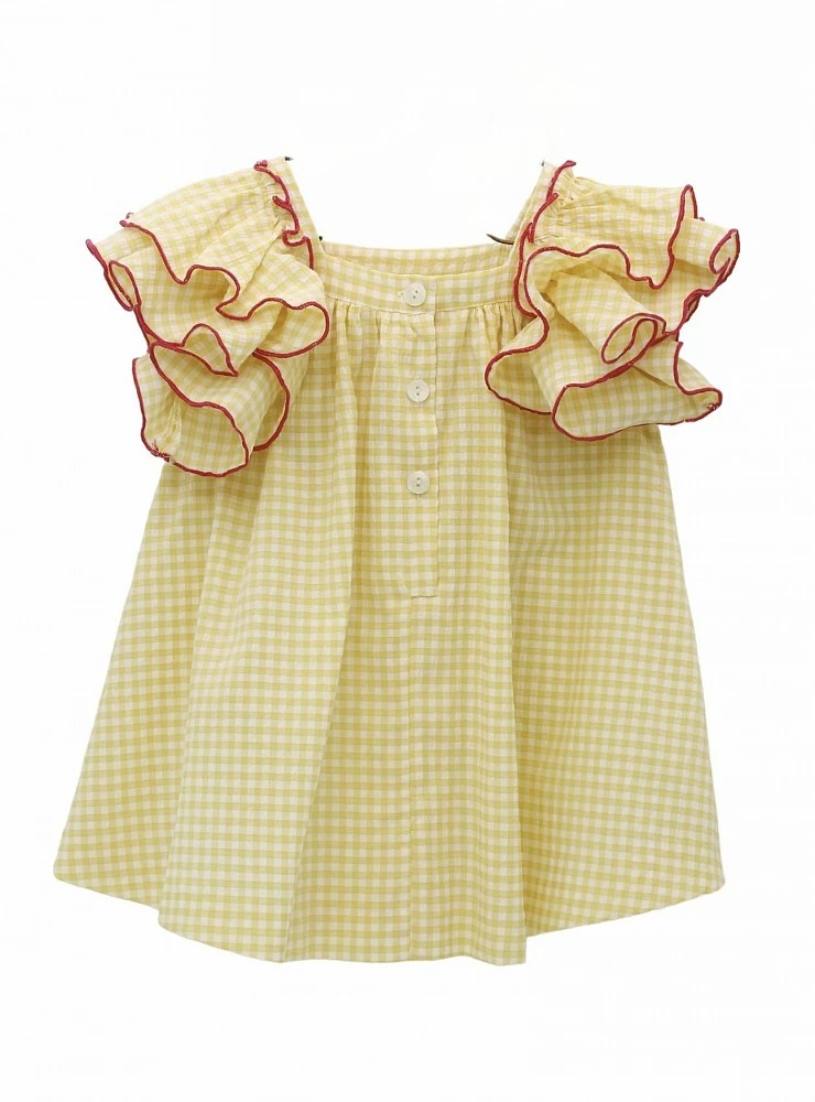 Foque - Girls Yellow Bunny Logo Shorts Set