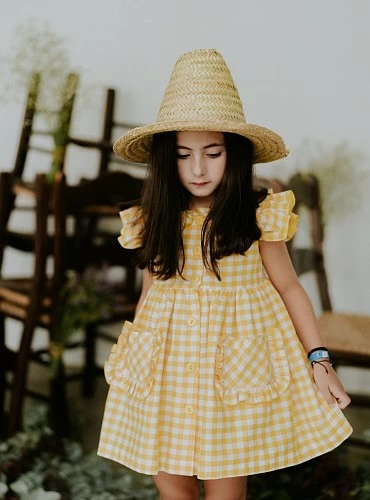 Gingham dress Patito collection by Mon Petit Bonbon