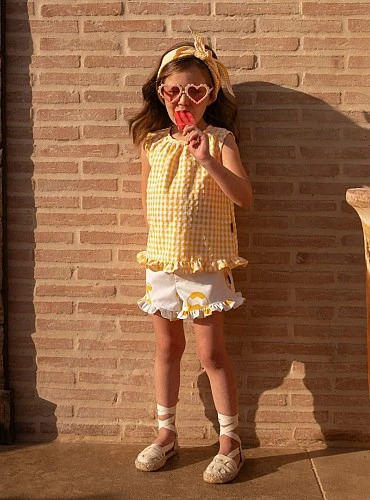 Girl's blouse and shorts set from the Riviera collection