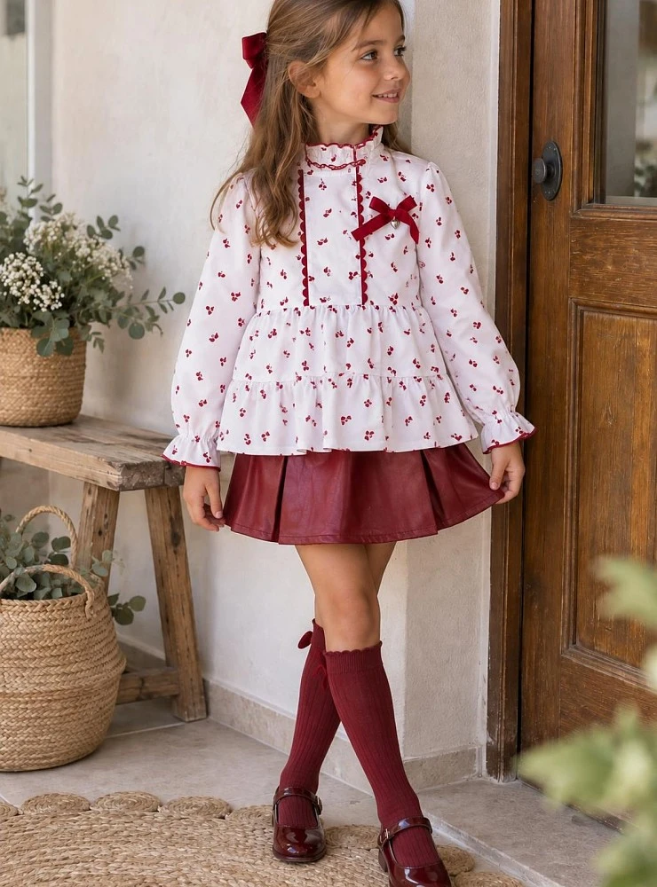 Girls' blouse and skort set – Mon Petit Bonbon "Alitas" Collection