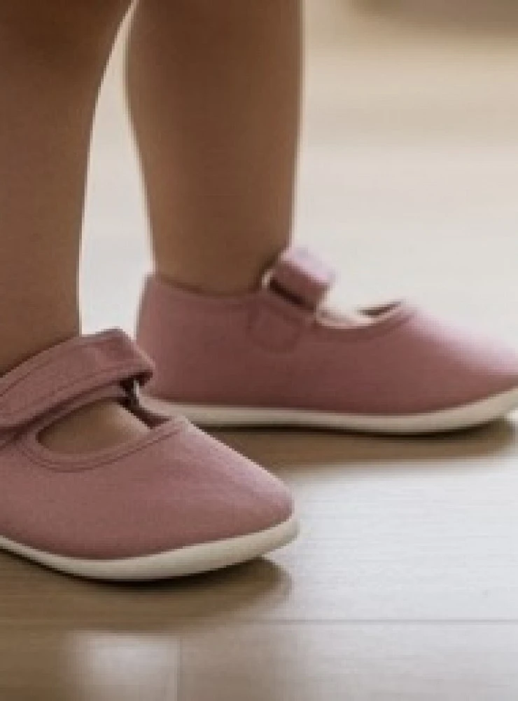Girls' canvas Mary Janes. Respectful Footwear