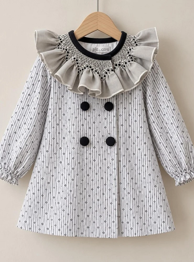 Girl's dress with velvet cape – Azabache Collection