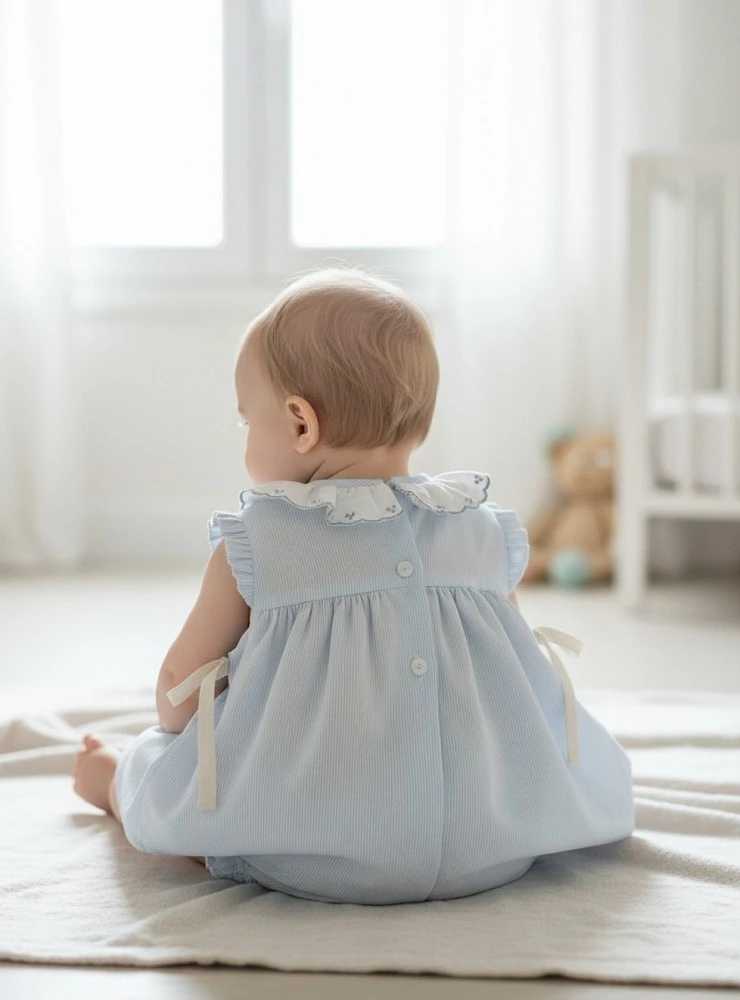 Girl's outfit: Christening gown and bloomers, Crystal Collection