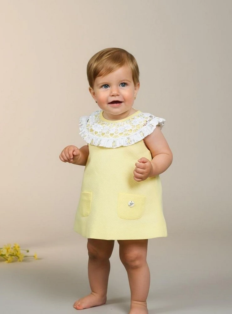 Girl's outfit: dress and bloomers from the Farm Holidays collection