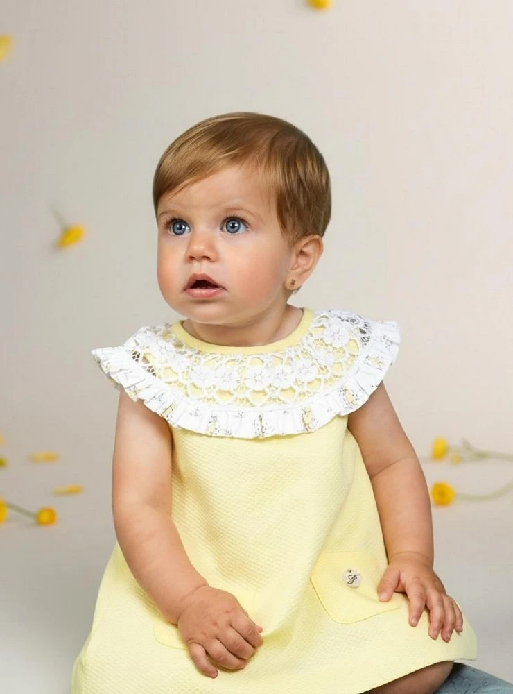 Girl's outfit: dress and bloomers from the Farm Holidays collection