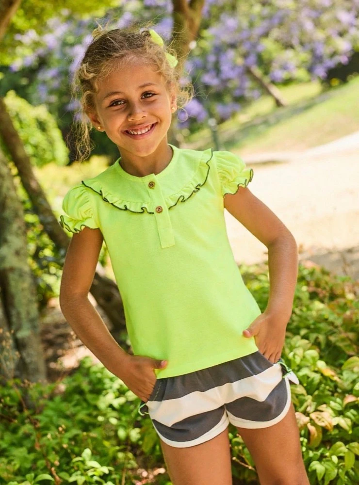 Girls' polo shirt and shorts set from the Aurora Boreal collection