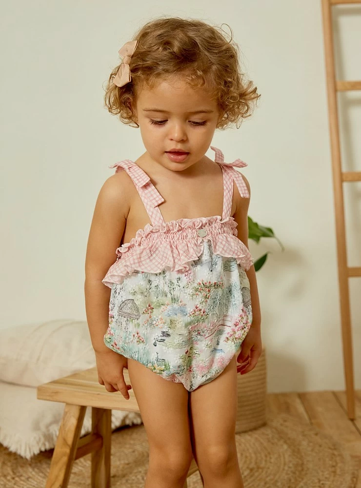 Girl's printed romper Monet collection