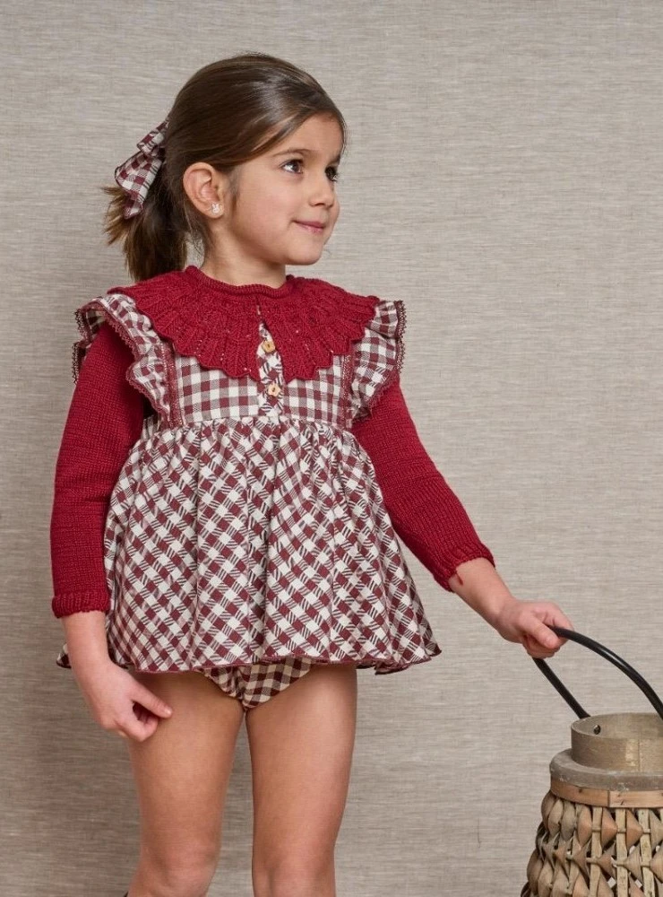 Girls' romper and sweater set from the Baúl del Peque collection by La Martinica