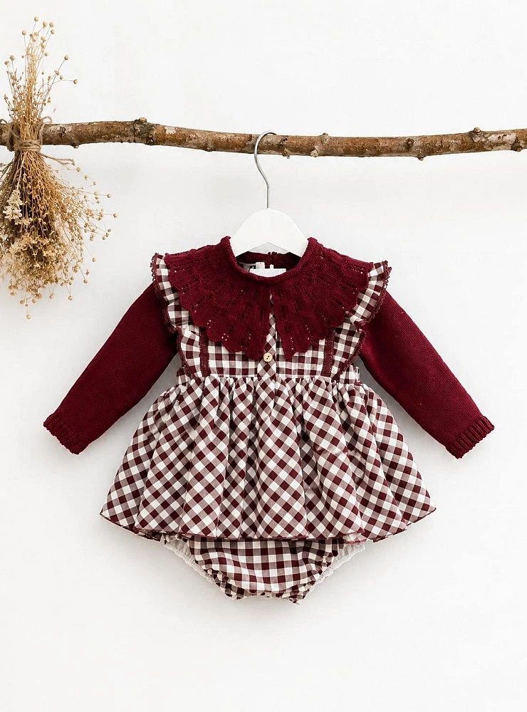 Girls' romper and sweater set from the Baúl del Peque collection by La Martinica