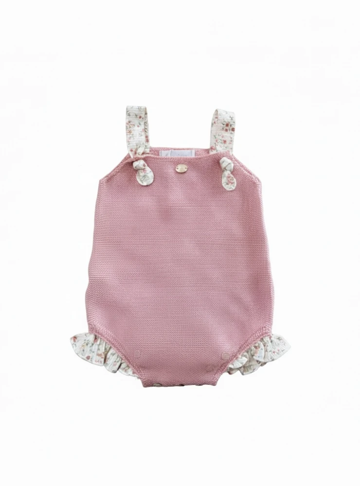 Girl's romper in 100% cotton knit, Toronto collection