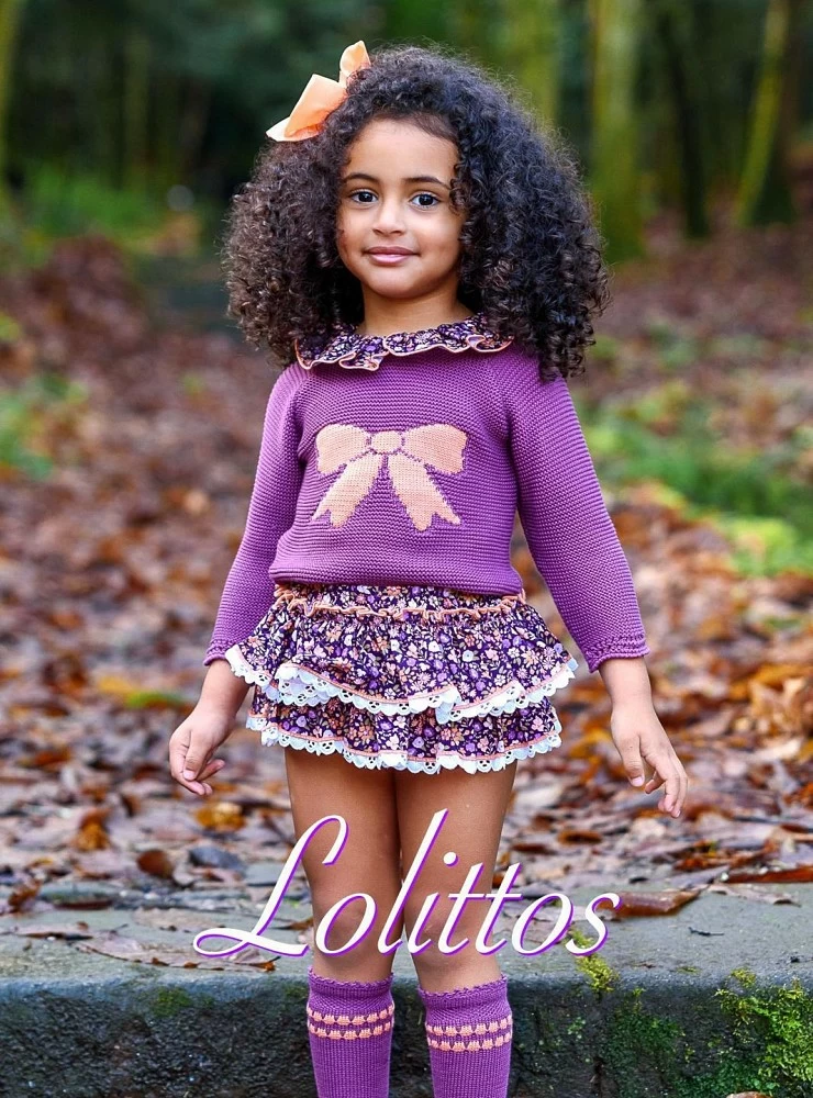 Girls' sweater and panty set from the Alicia collection by Lolittos