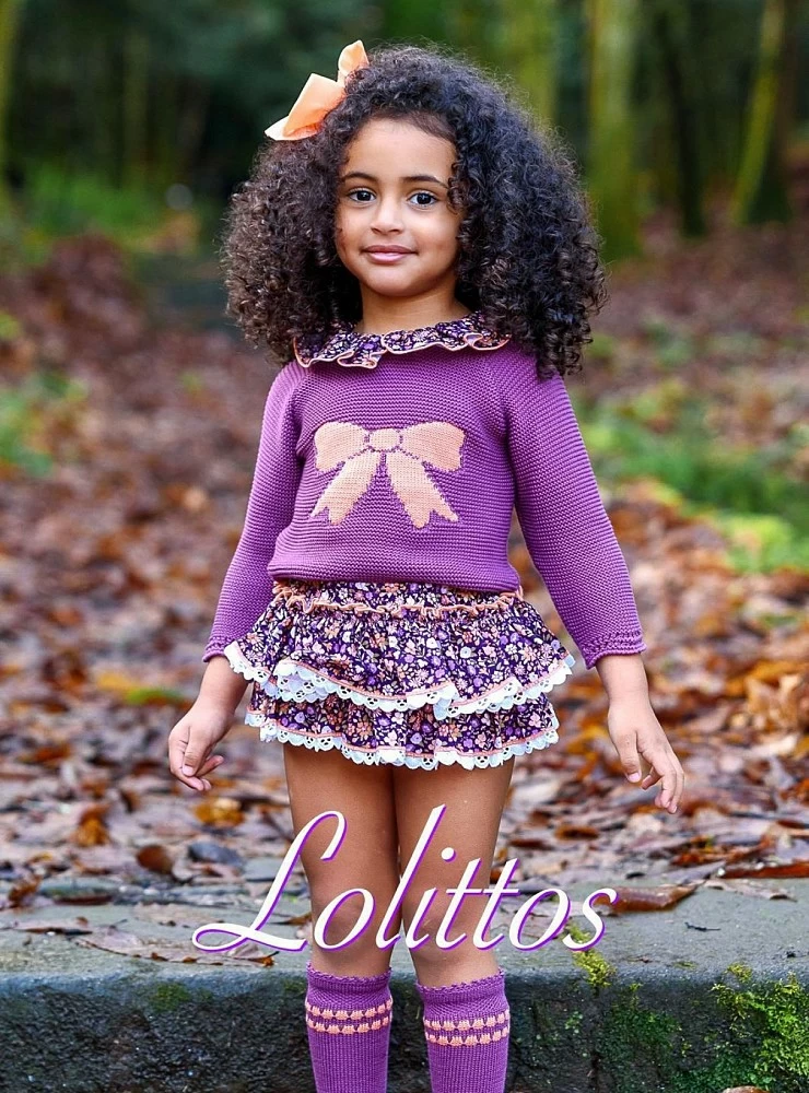 Girls' sweater and panty set from the Alicia collection by Lolittos